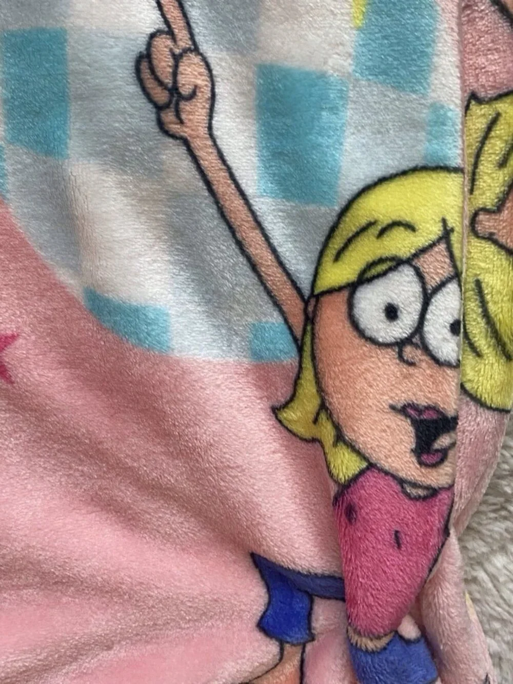 Disney Throwback Lizzie McGuire Disco Ball Pink Soft Throw Blanket 50” X 70” NEW